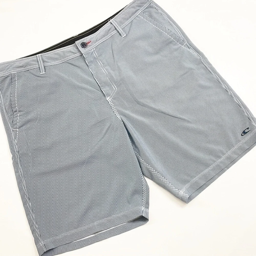 O'Neill blue/white striped hybrid shorts